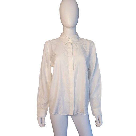 Christopher & Banks White Button Down Blouse Size Small NWT Womens S - Picture 7 of 7